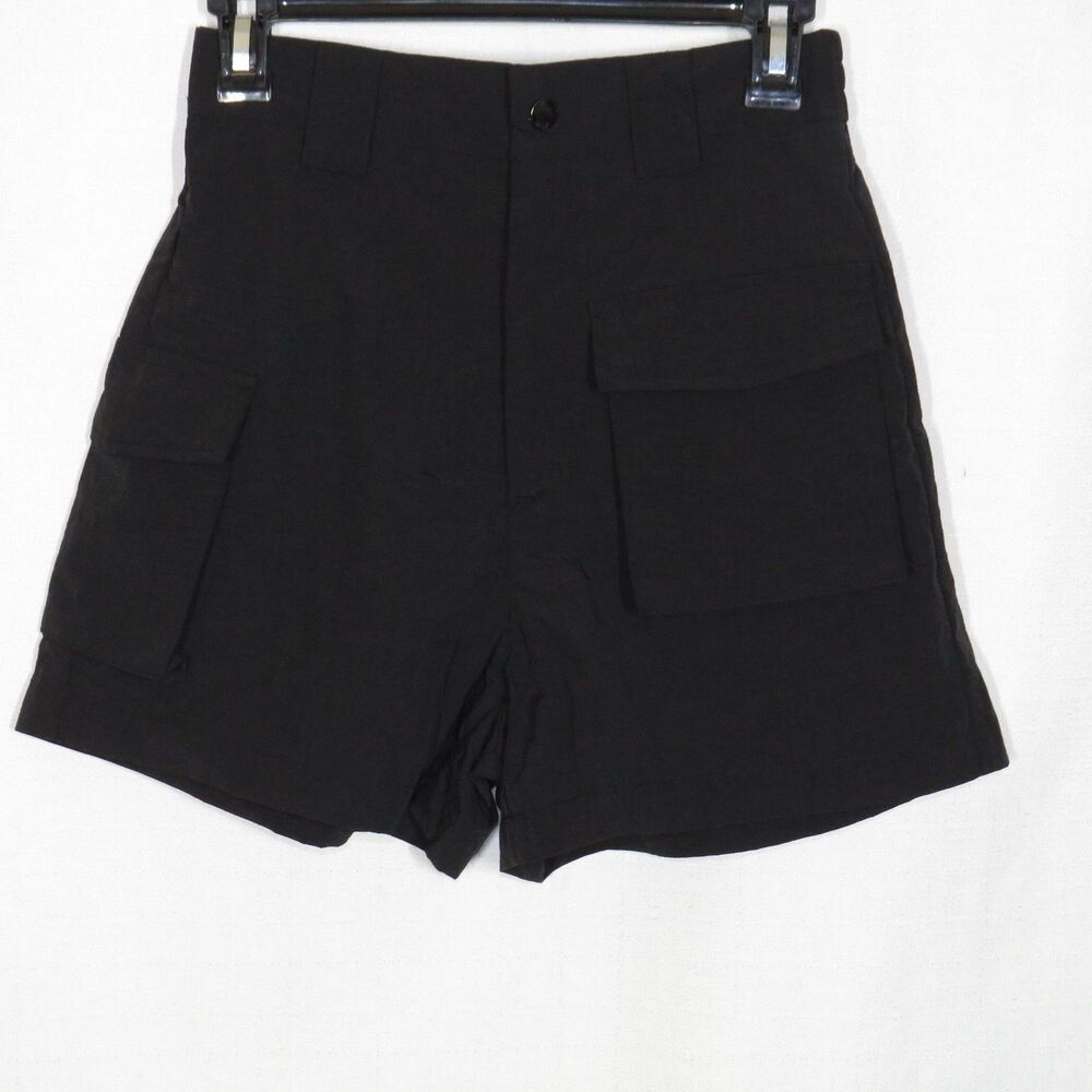 Halara Black High Waist Lightweight Nylon Cargo Shorts Size XS